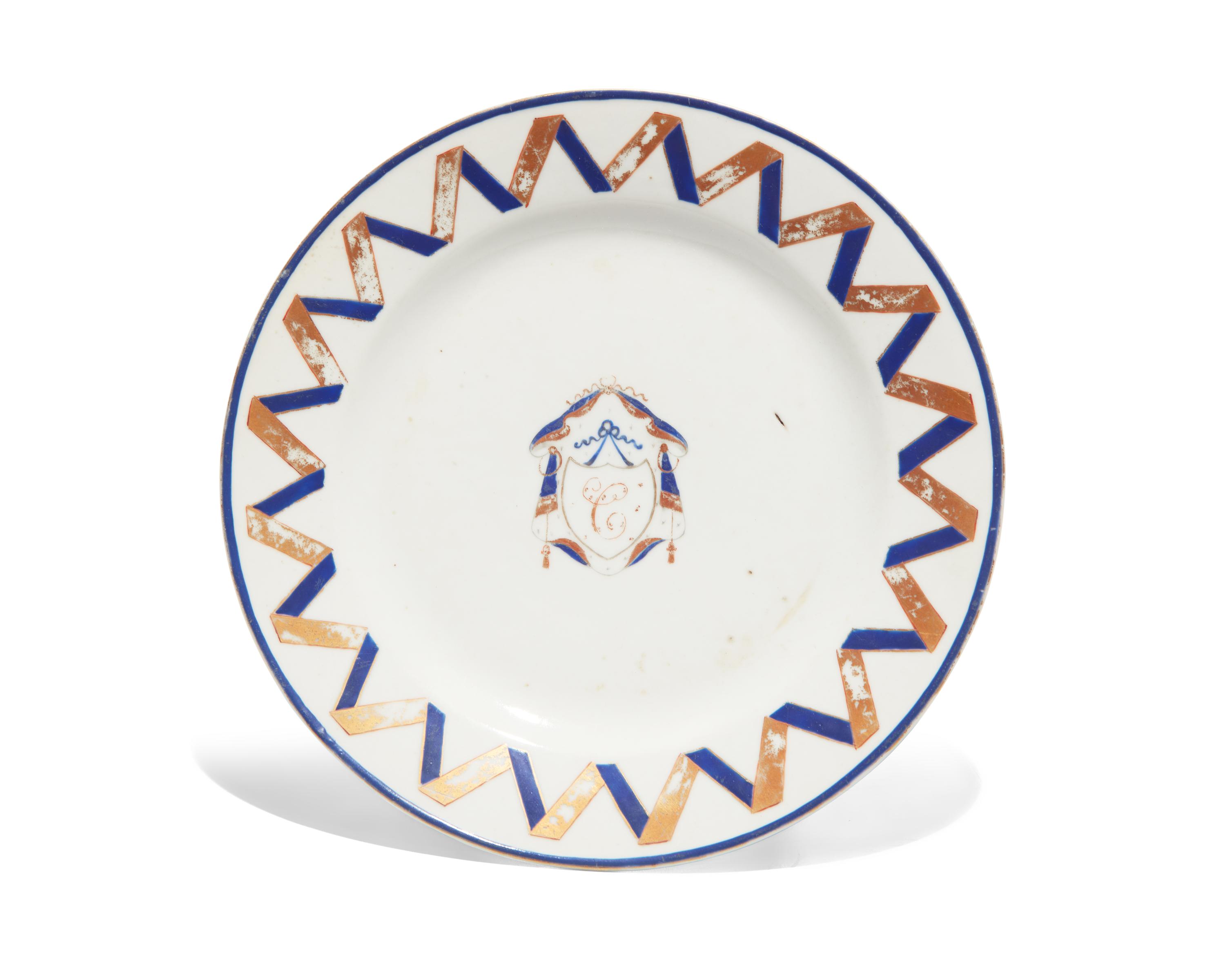 A Group of Eighteen Chinese Export Porcelain Tablewares for the English and European Market, Circa 1785-1800