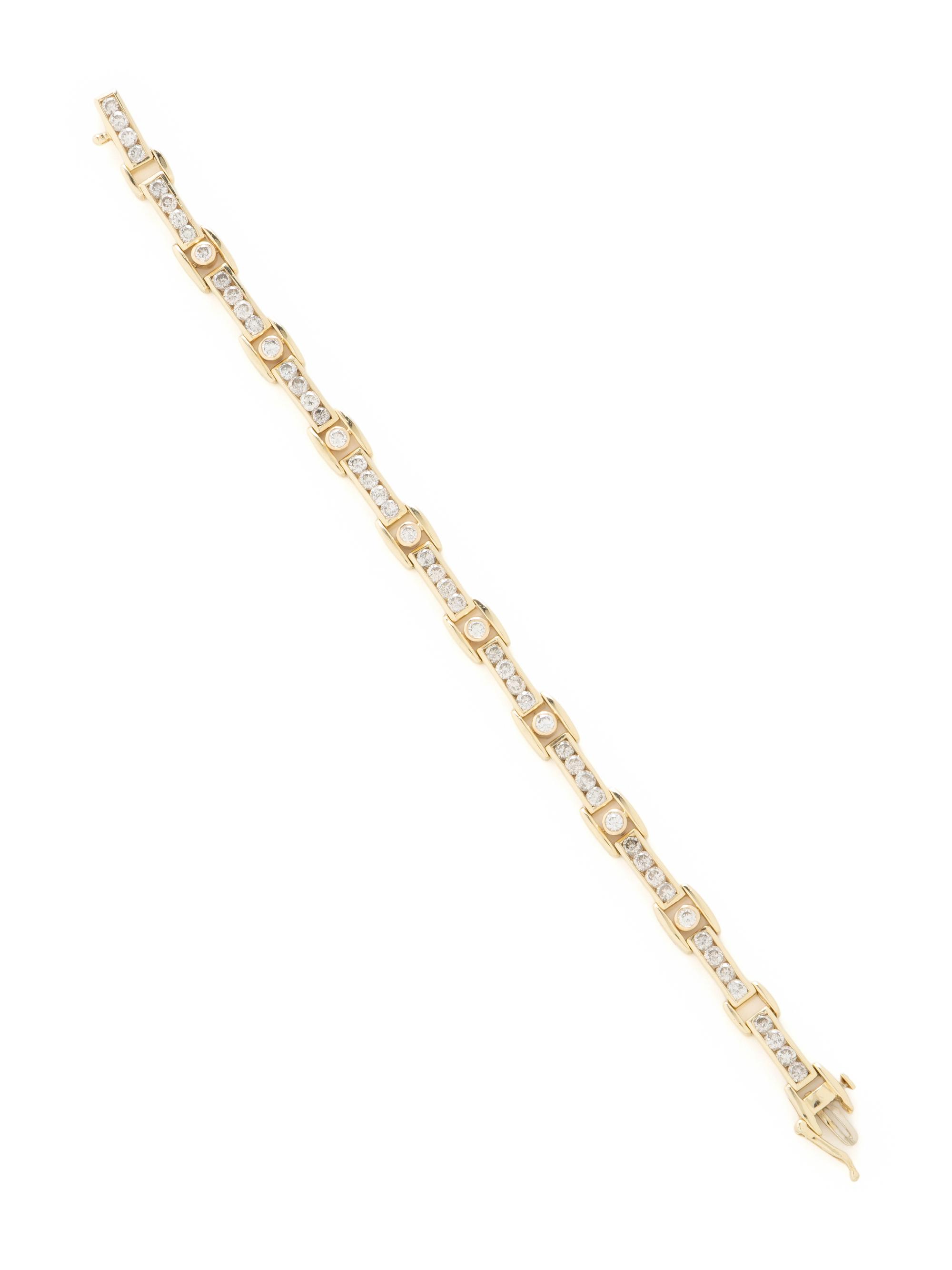 YELLOW GOLD AND DIAMOND BRACELET