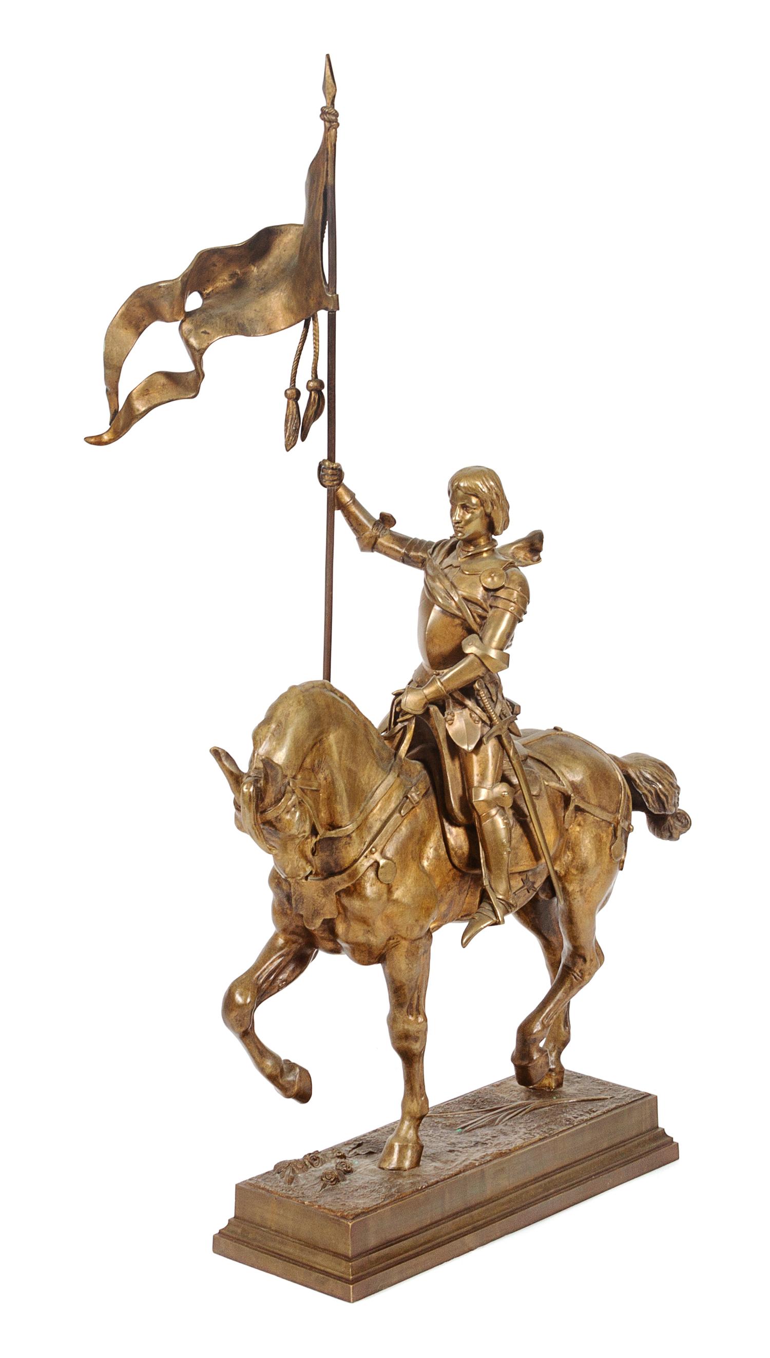 A Bronze Figural Group Height 34 x width 20 inches. — AFTER ALFRED BAYRE (French, 1839-1882)