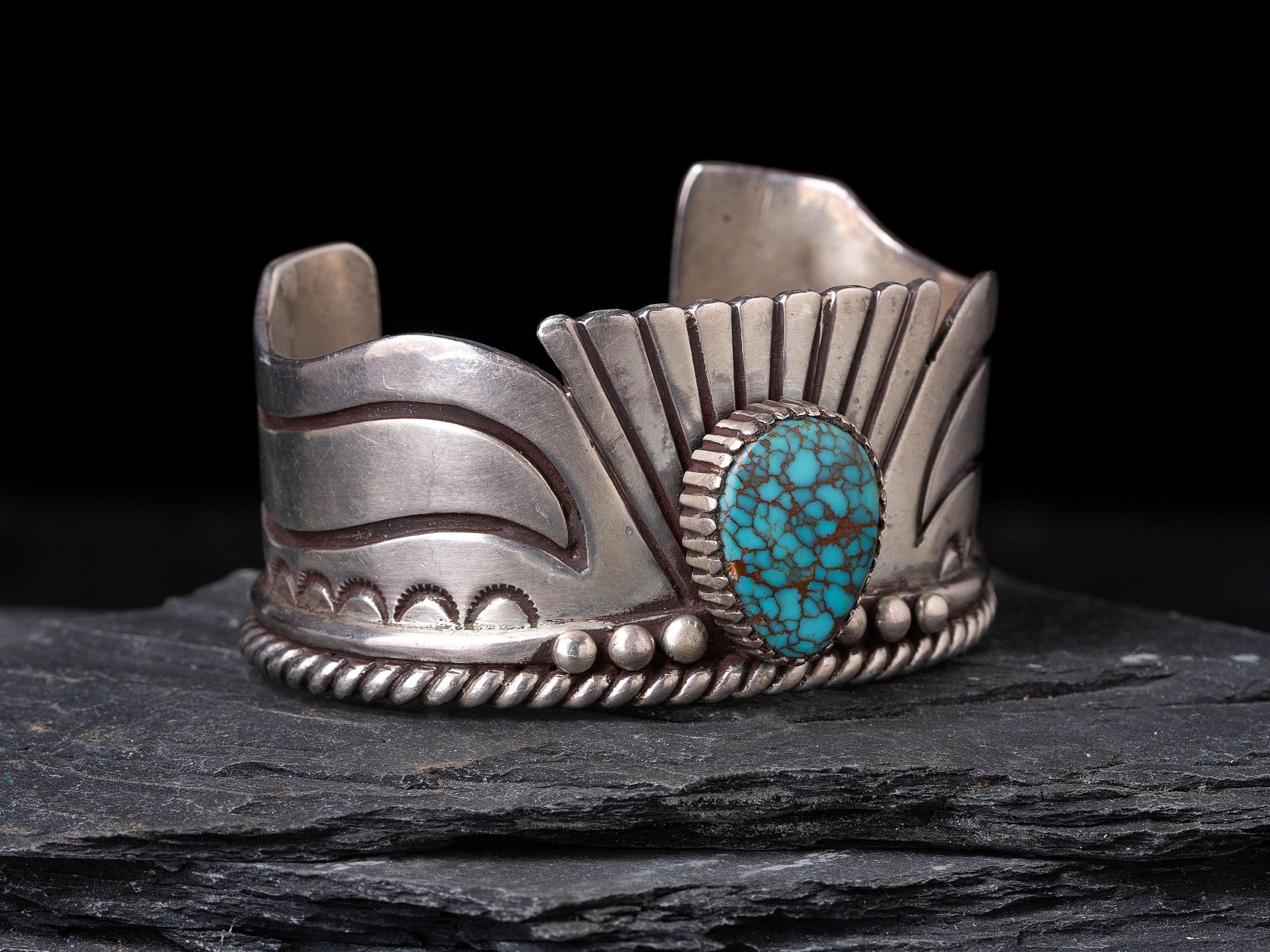 Silver and Turquoise Cuff Bracelet