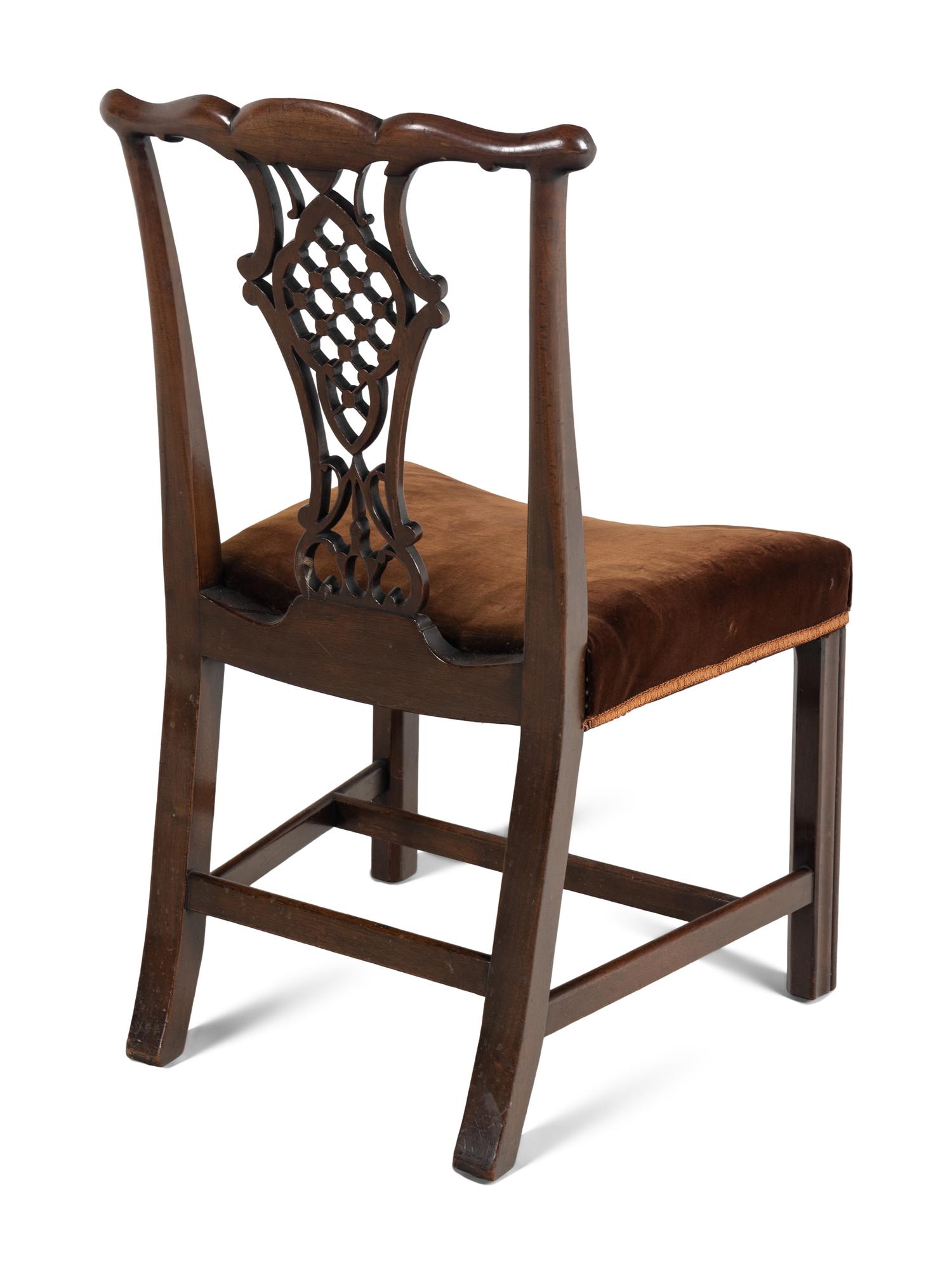 A Set of Four George III Mahogany Dining Chairs