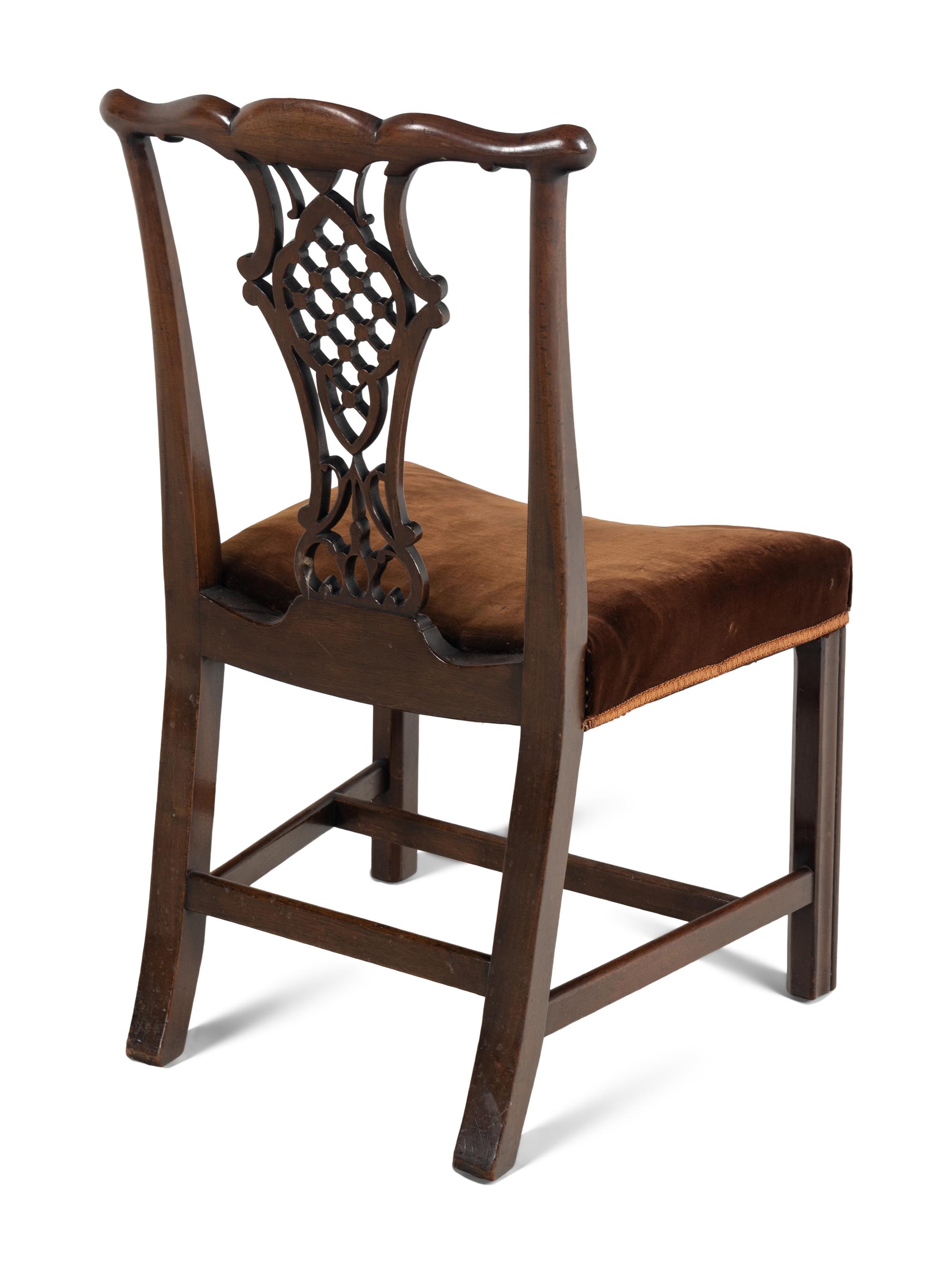 A Set of Four George III Mahogany Dining Chairs
