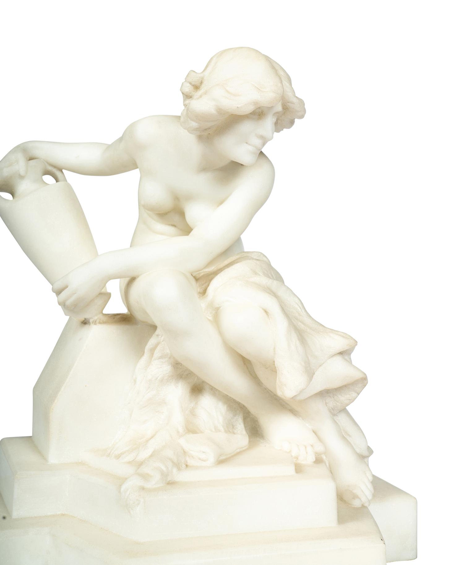 A Continental Carved Marble Figure