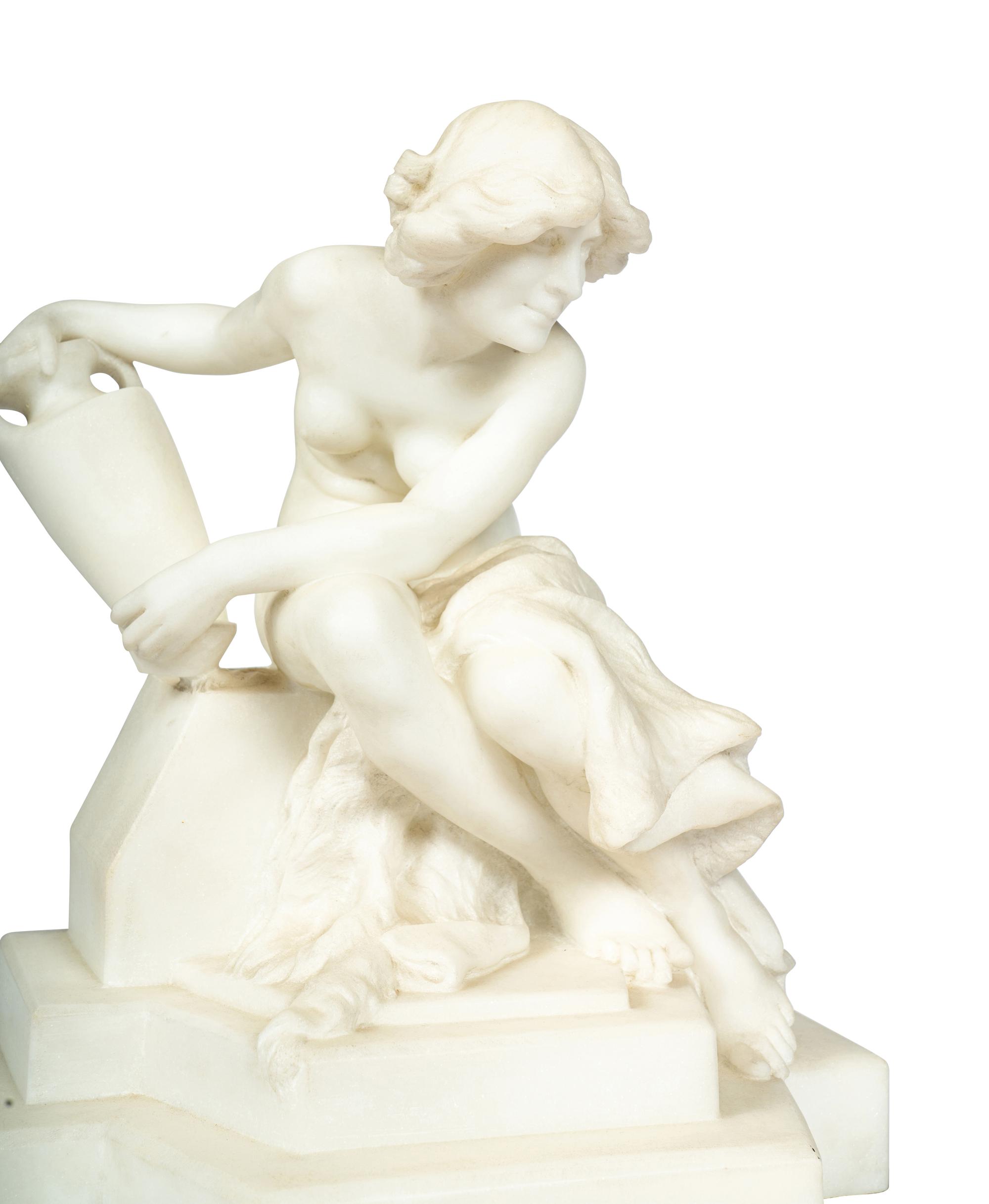 A Continental Carved Marble Figure