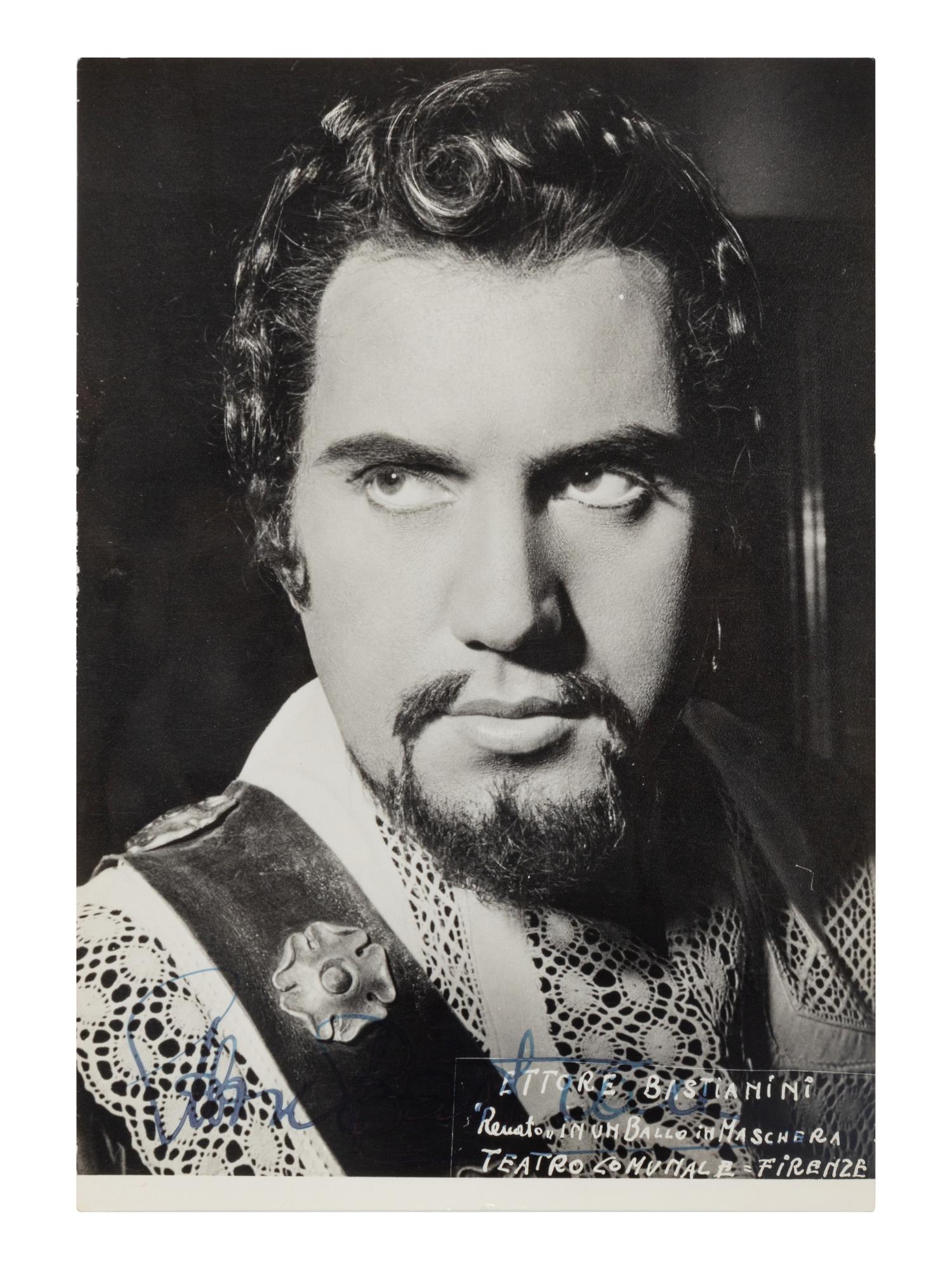 [20TH-CENTURY OPERA SINGERS]. A group of 7 photographs of opera singers from the 1950s-1960s, most signed, comprising images of:
