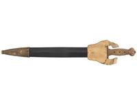 [MILITARIA]. US Model 1832 artillery sword with scabbard. Manufactured by N.P. Ames, Springfield, MA.