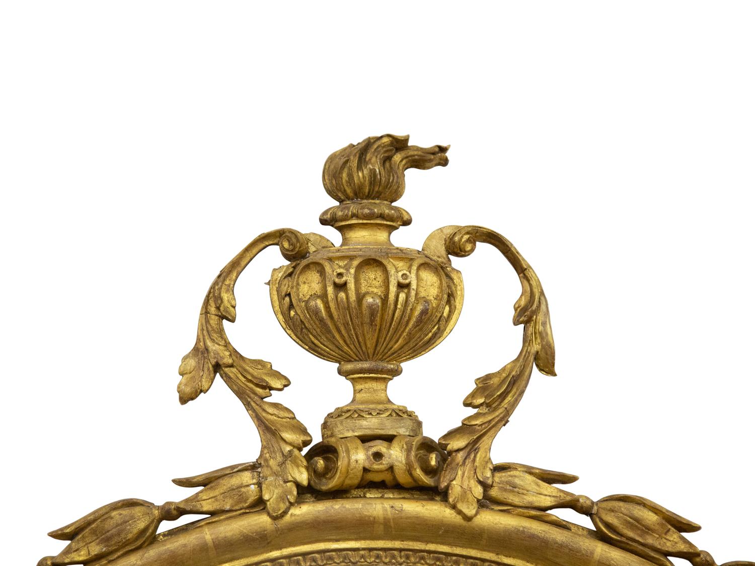 A Pair of George II Style Oval Giltwood Mirrors