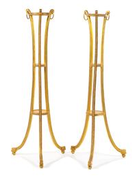 A Pair of George III Giltwood Pedestals