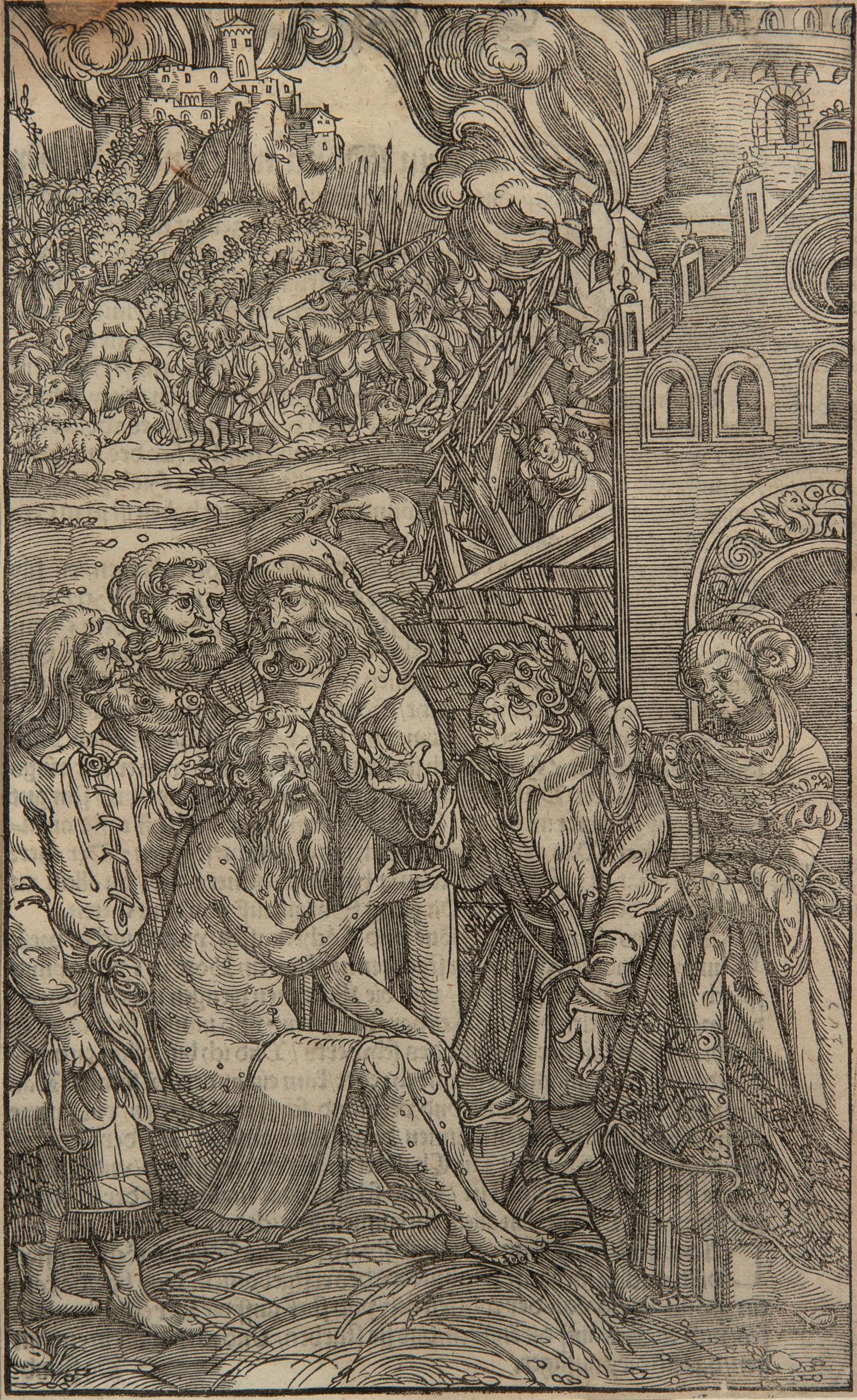A group of four prints depicting religious imagery