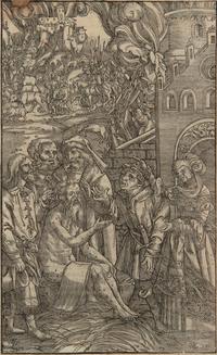 A group of four prints depicting religious imagery