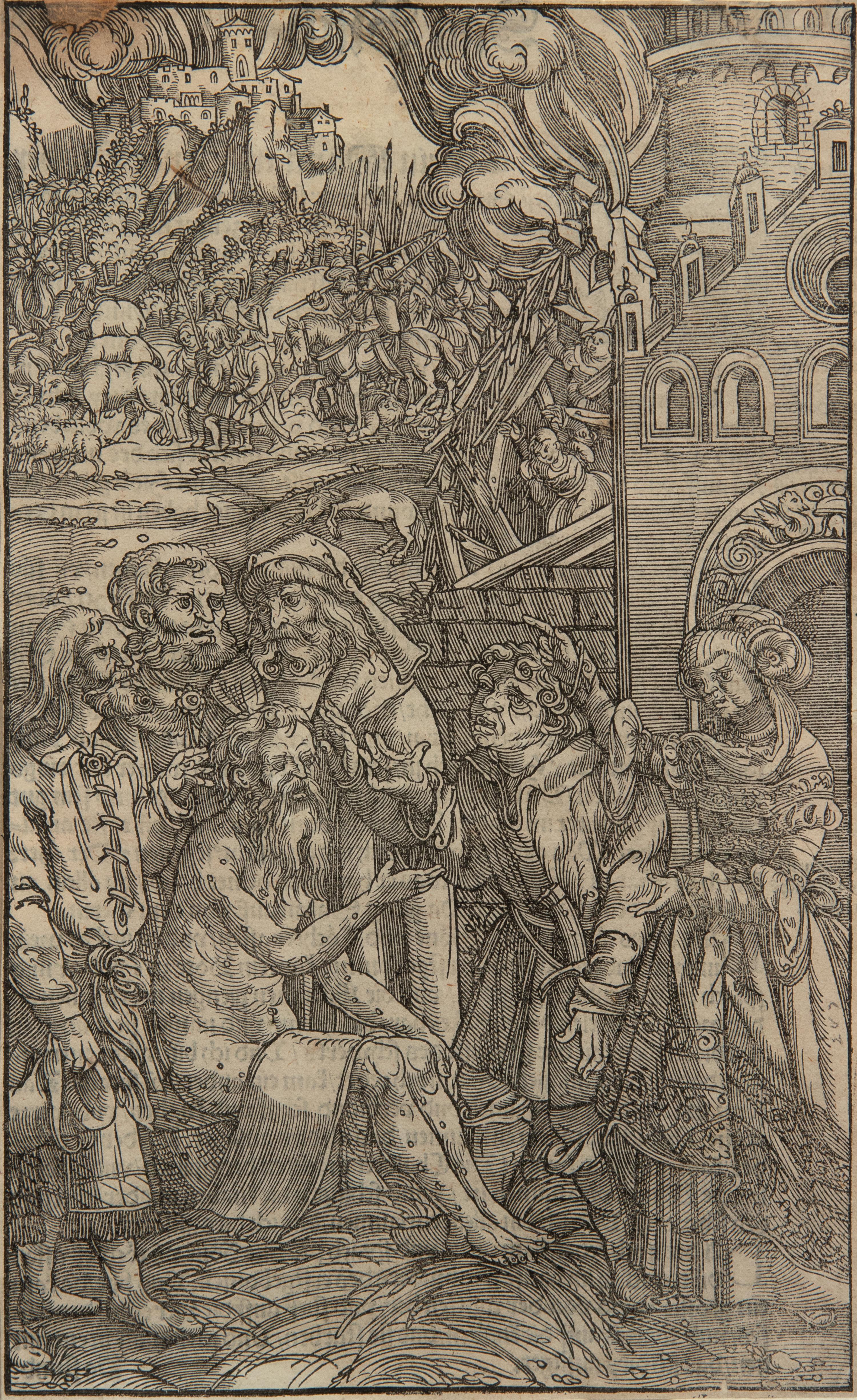 A group of four prints depicting religious imagery