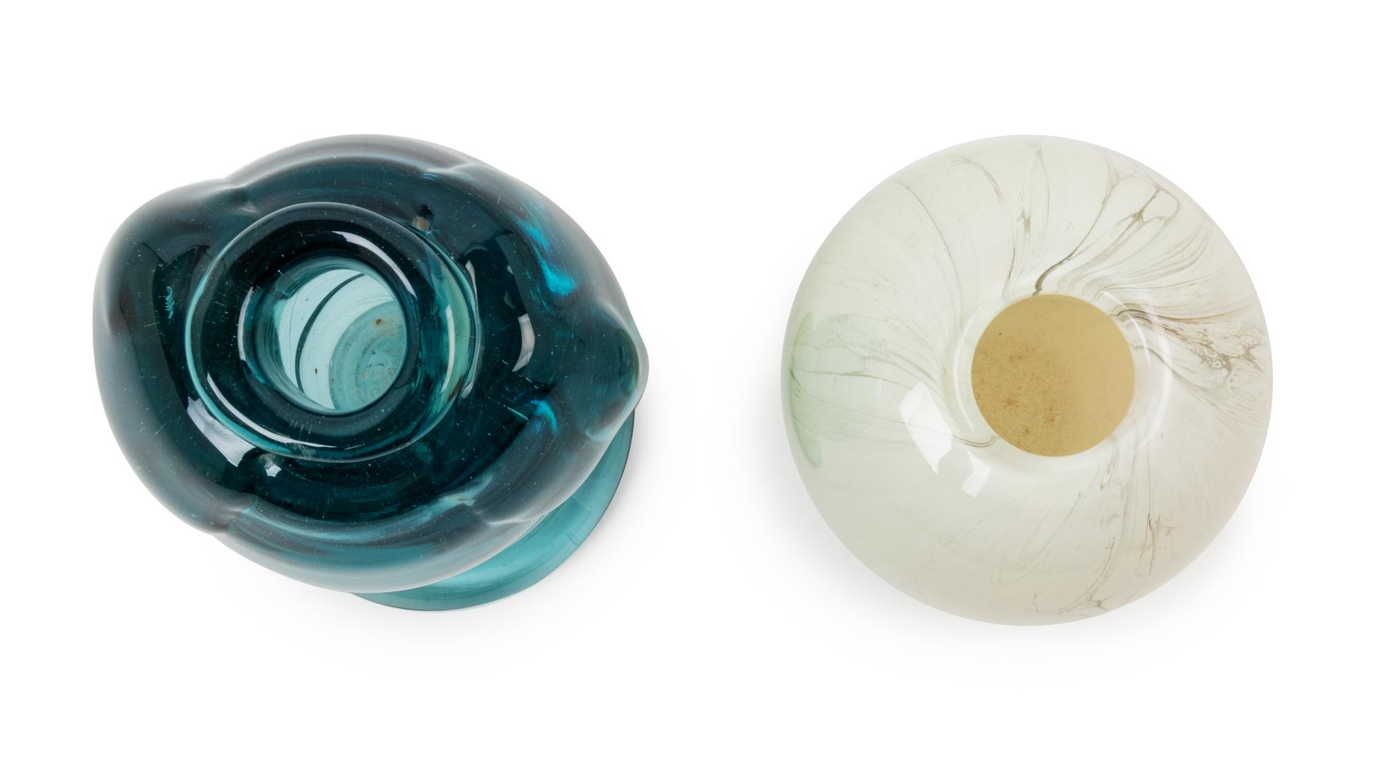 Two Paperweight Vases