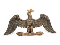 A Carved, Painted and Gilded Eagle Ornament