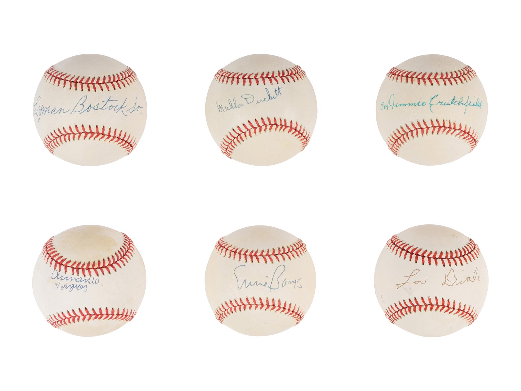 A Group of 12 Negro Leauge Legends Single Signed Autograph Baseballs (Beckett Authentication Services Certified),