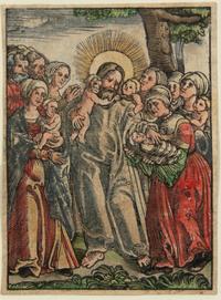 A group of four prints depicting religious imagery