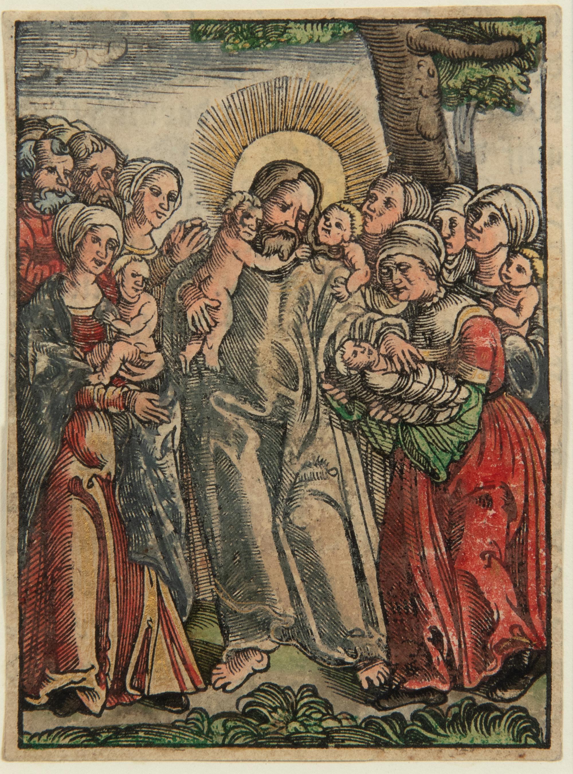 A group of four prints depicting religious imagery