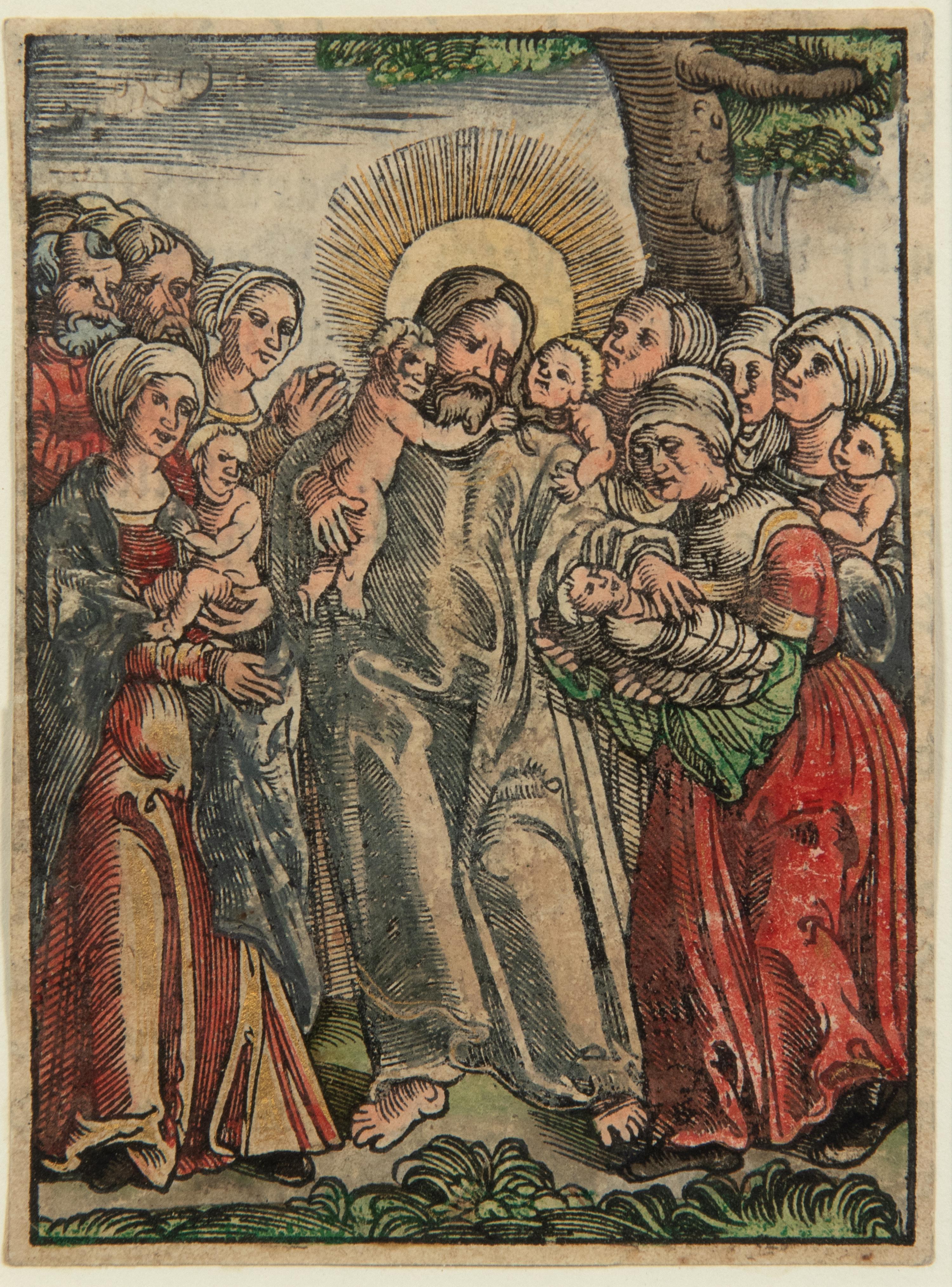 A group of four prints depicting religious imagery
