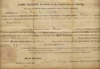[Presidential] Madison, James. Partially-Printed Document, signed