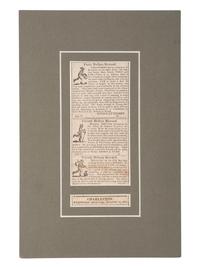 [SLAVERY & ABOLITION]. Three clipped illustrated fugitive slave ads. Charleston: N.p., 1820.