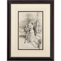 William Ludwell Sheppard, Pen and Ink Sketch Depicting a Mother Bidding Farewell to her Young Soldier