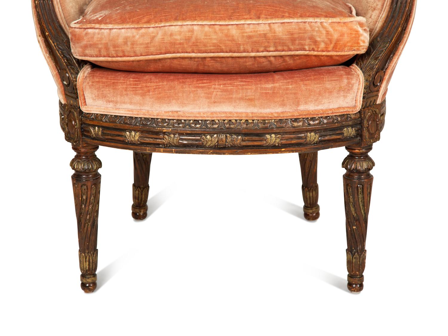 A Pair of Régence Style Carved and Parcel Gilt Bergères — 19th/20th Century