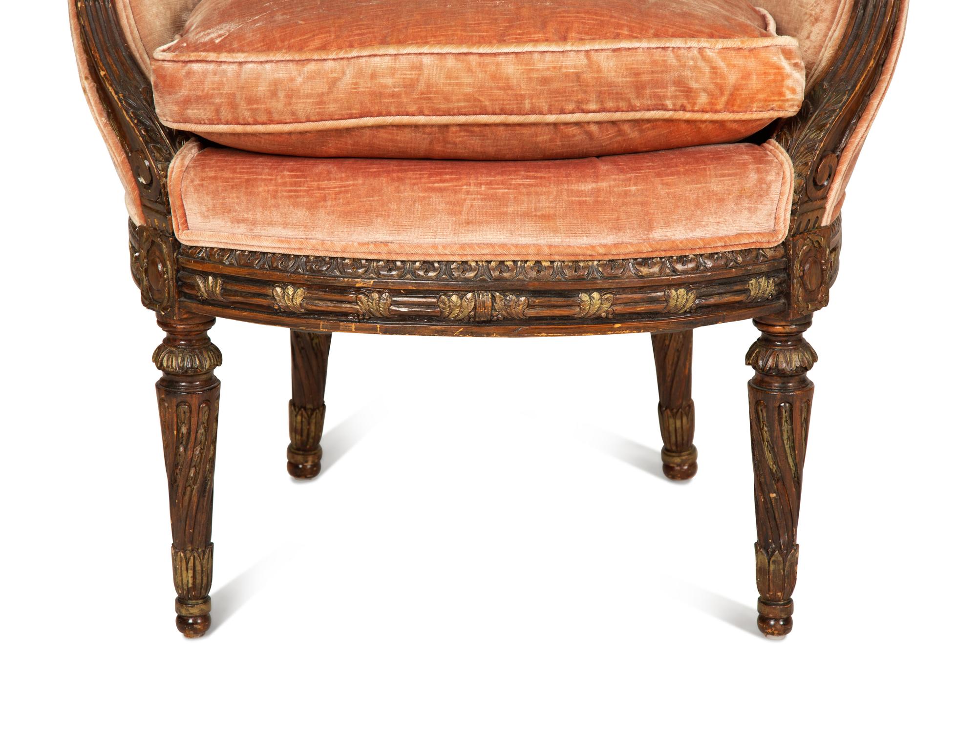 A Pair of Régence Style Carved and Parcel Gilt Bergères — 19th/20th Century