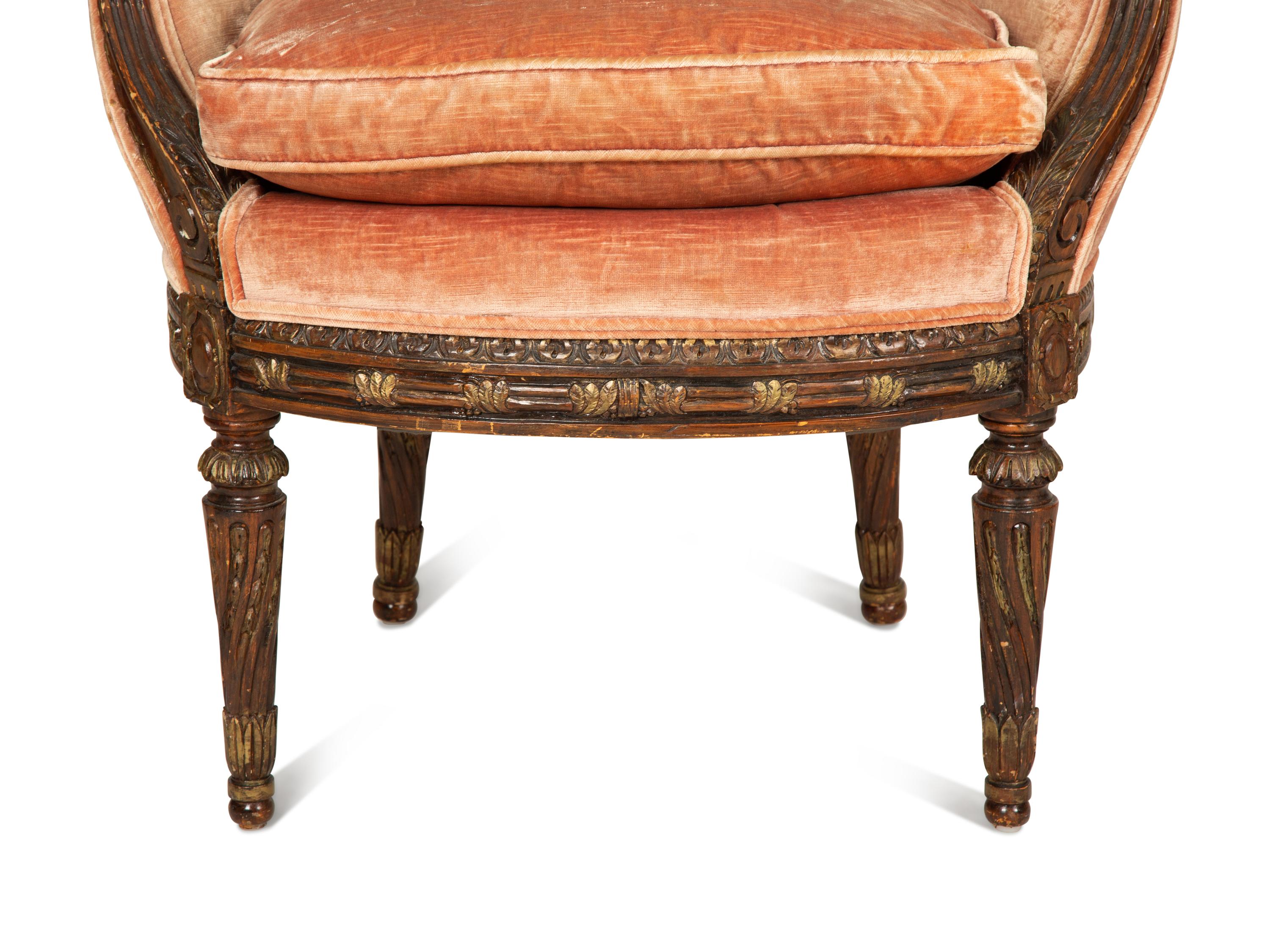 A Pair of Régence Style Carved and Parcel Gilt Bergères — 19th/20th Century