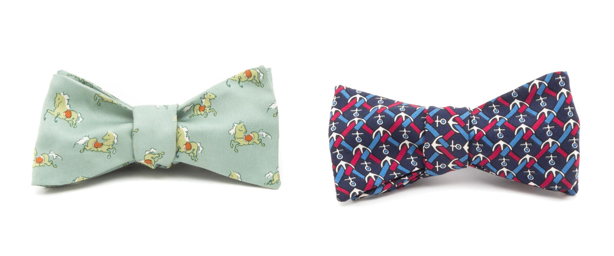 A Pair of Hermes Silk Bow Ties,