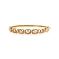 YELLOW GOLD AND DIAMOND BANGLE BRACELET