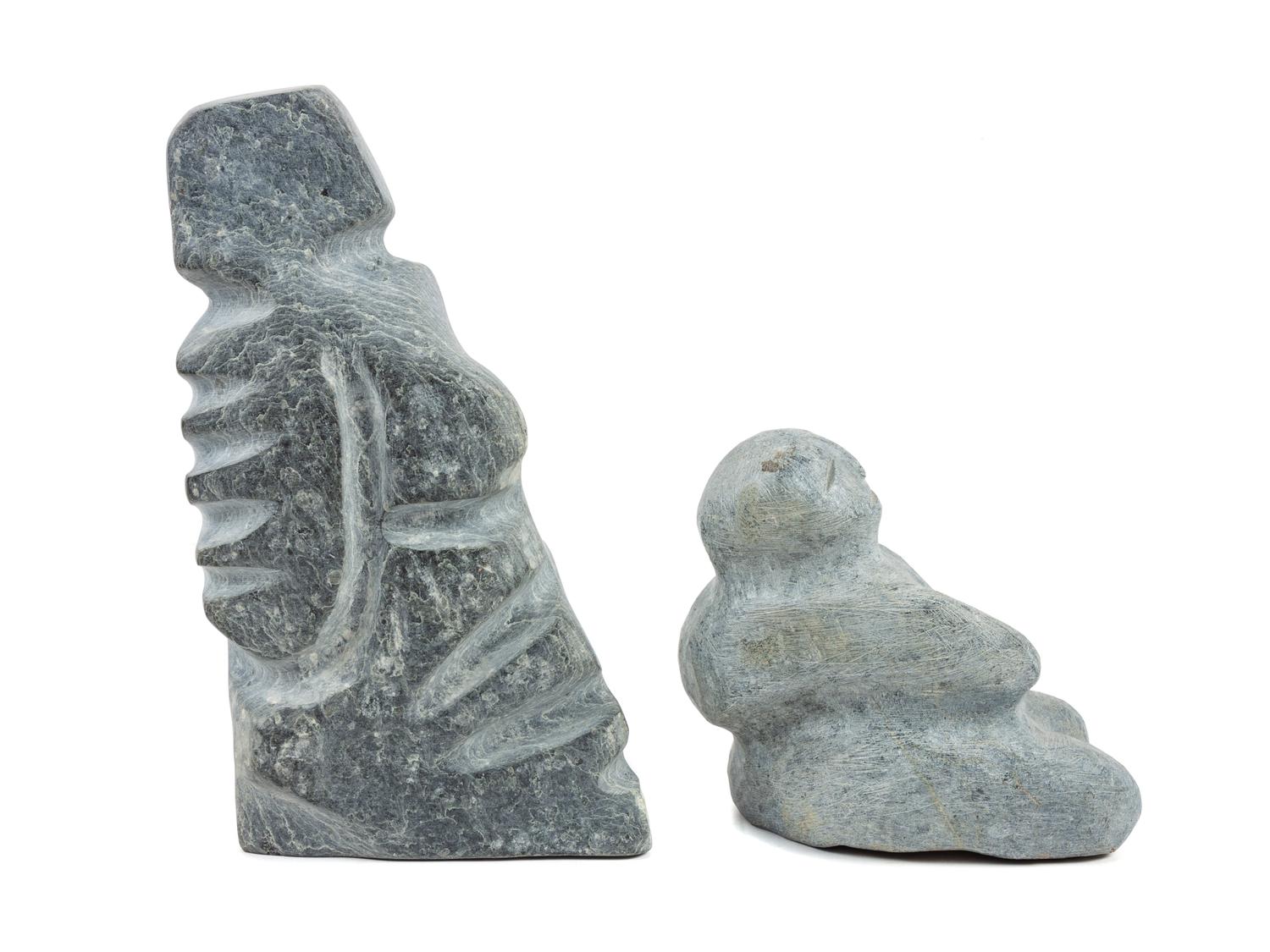 A Pair of Soapstone Carvings