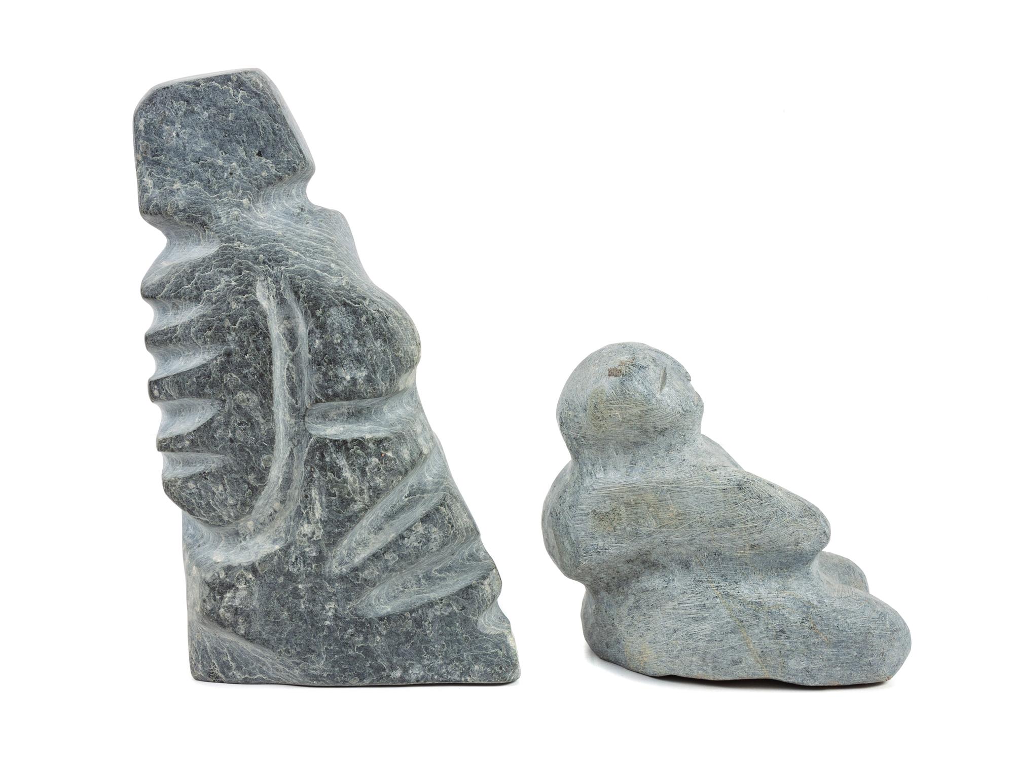 A Pair of Soapstone Carvings