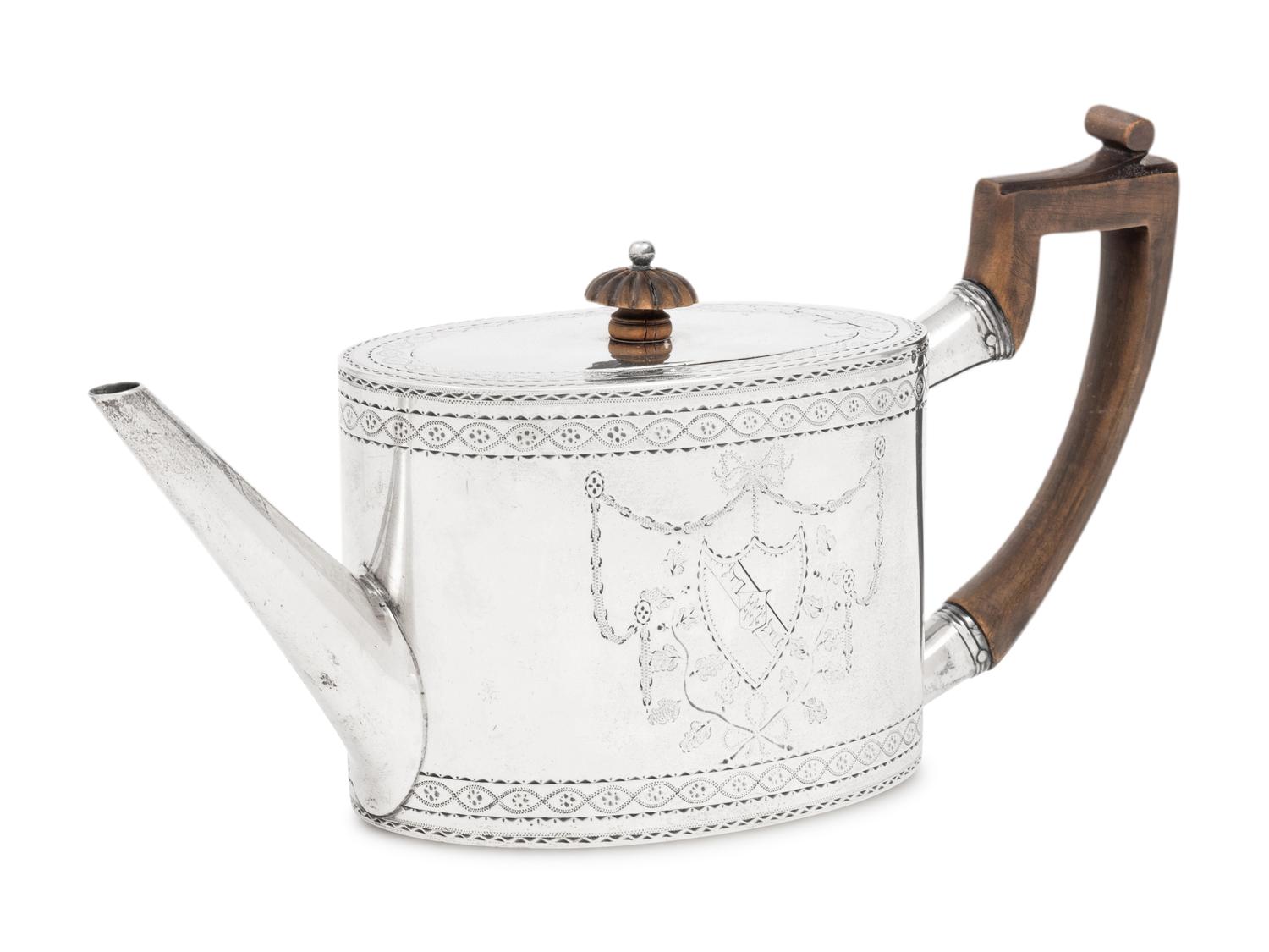 An Irish George III Silver Teapot