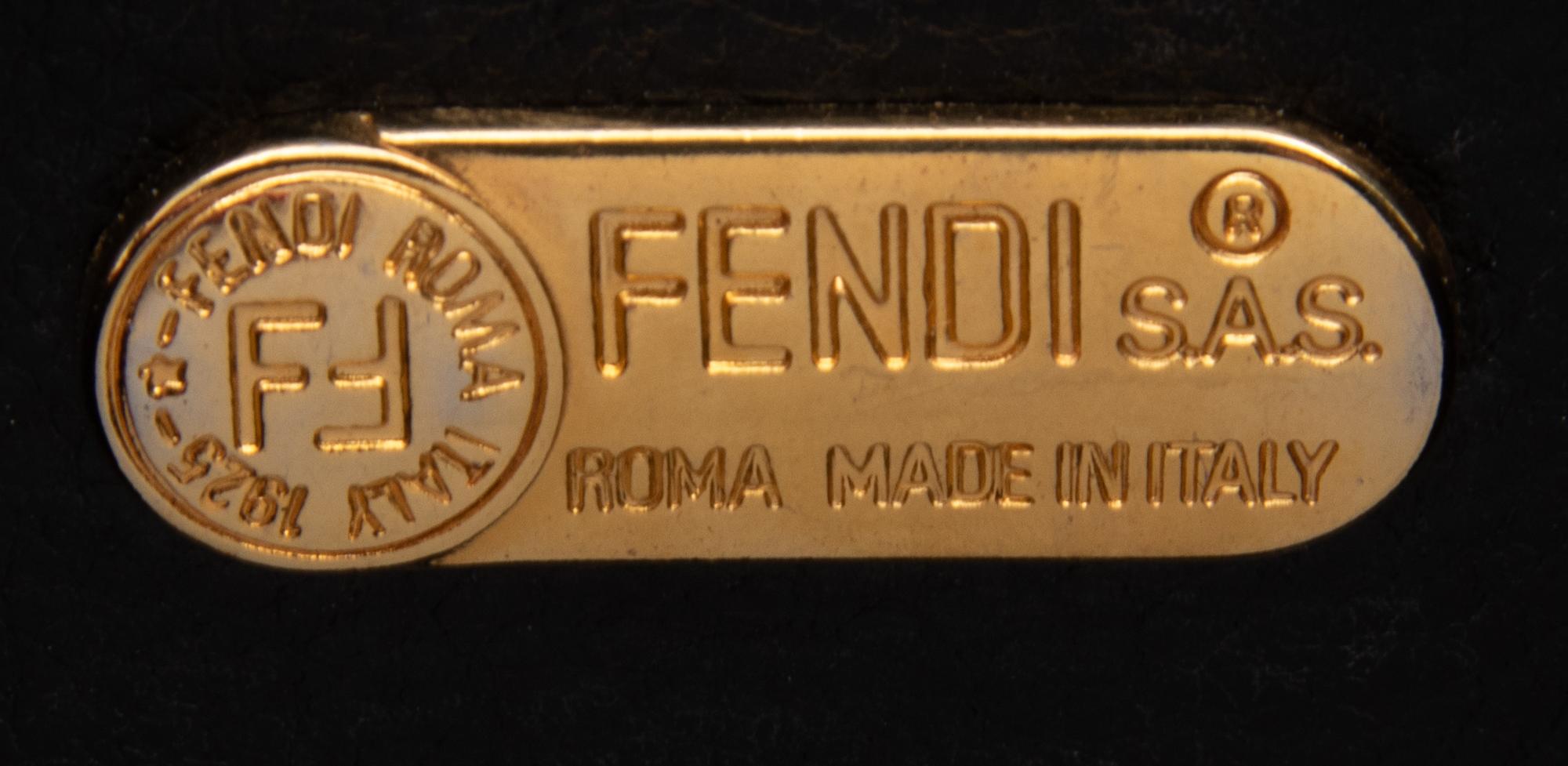 FENDI, FLAT FOLIO MONOGRAM CLUTCH