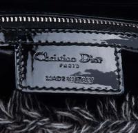 Christian Dior Gray Wool Cannage Medium Lady Dior Bag, 2011