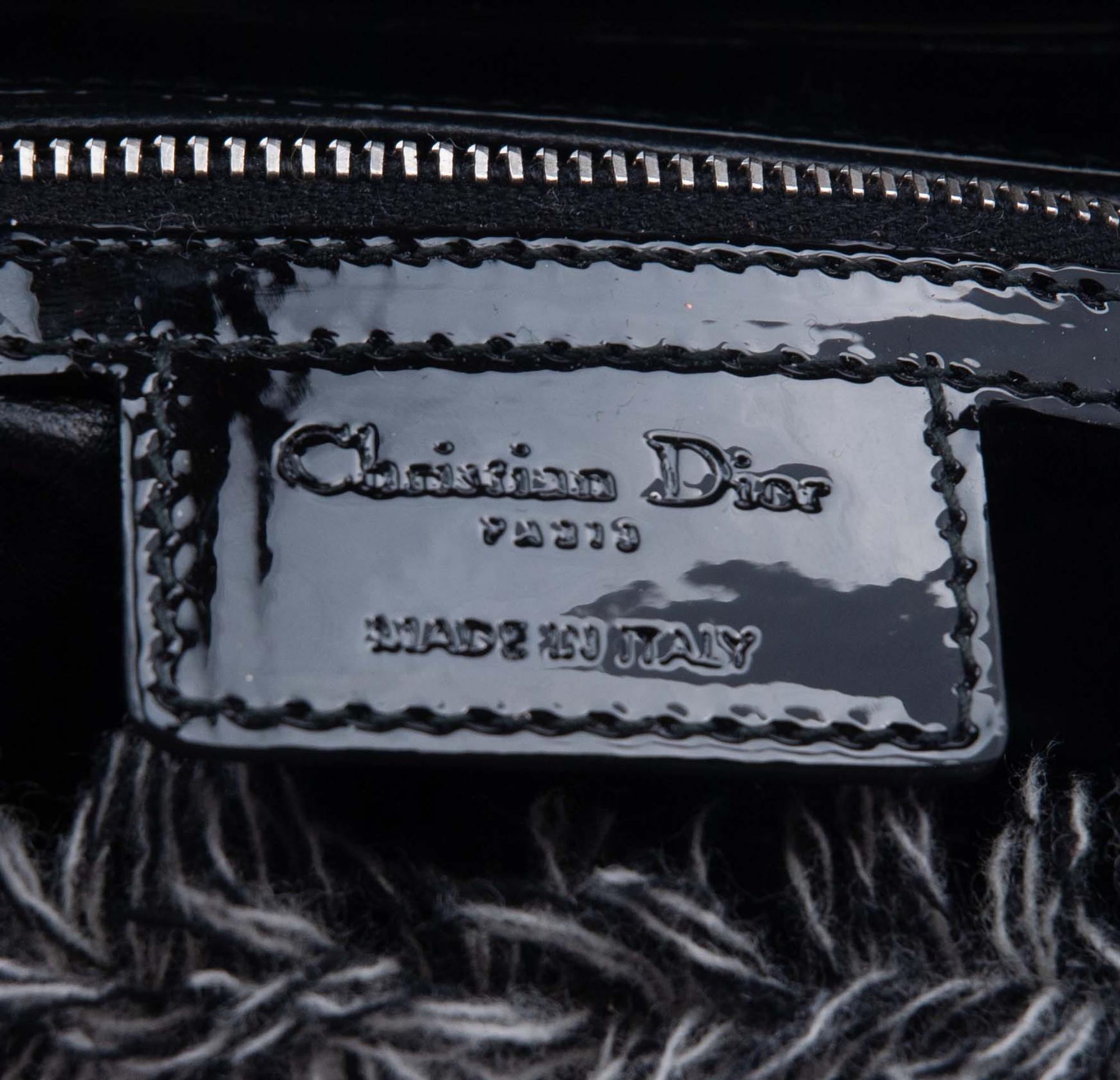Christian Dior Gray Wool Cannage Medium Lady Dior Bag, 2011