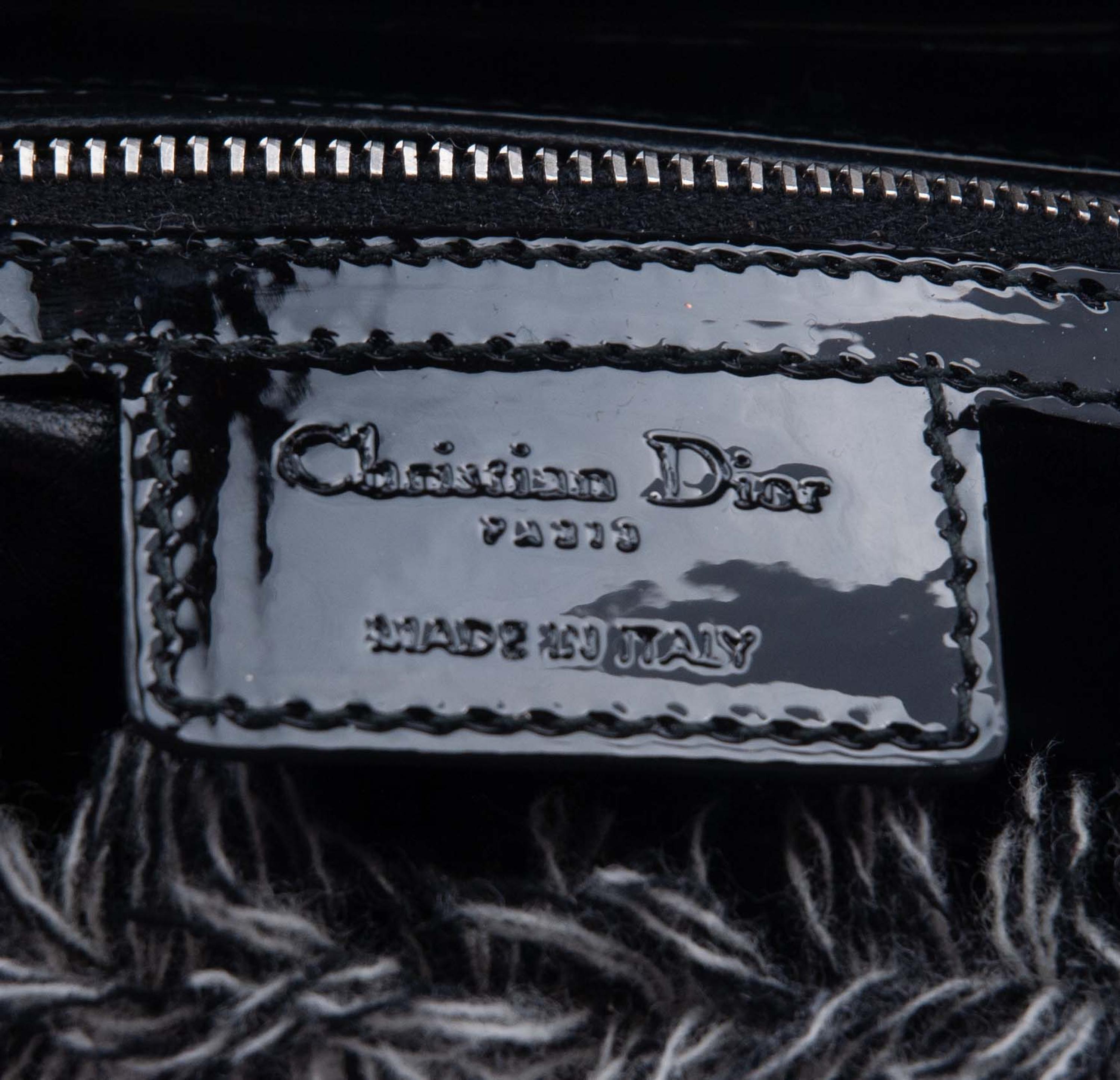 Christian Dior Gray Wool Cannage Medium Lady Dior Bag, 2011