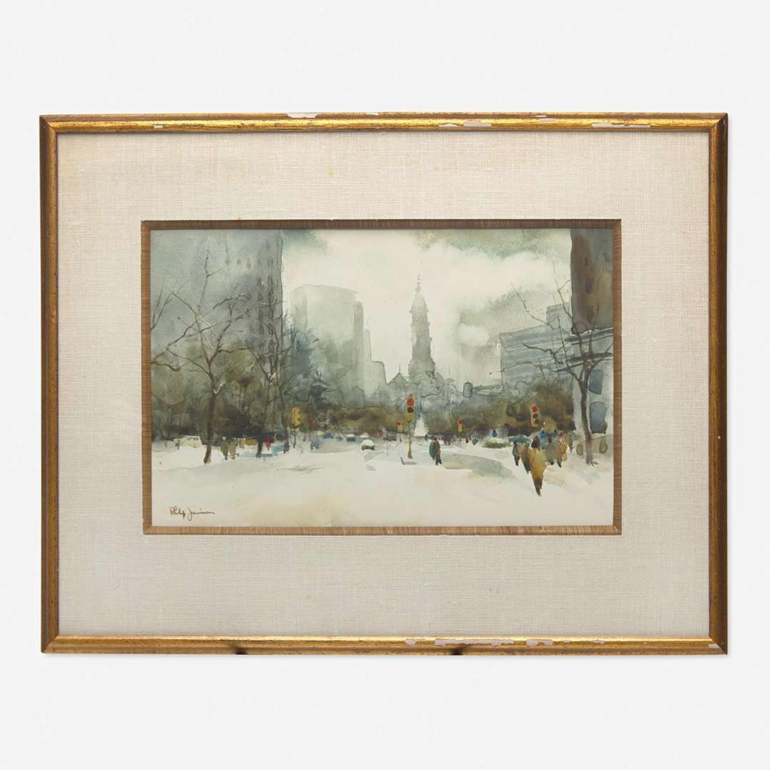 Philip Jamison (American, 1925-2021) Philadelphia in Winter; together with a companion