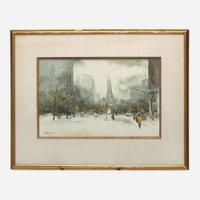 Philip Jamison (American, 1925-2021) Philadelphia in Winter; together with a companion