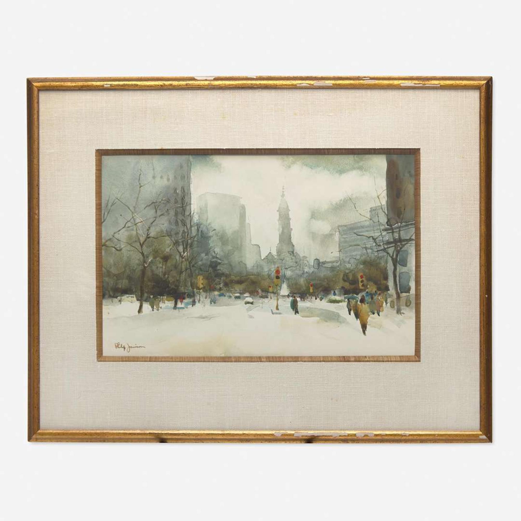 Philip Jamison (American, 1925-2021) Philadelphia in Winter; together with a companion