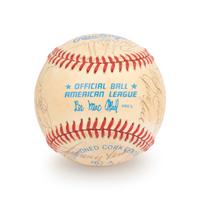 A 1983 Boston Red Sox Team Signed Autograph Baseball with 25 Signatures (Beckett Authentication Services Letter BAS Certified),