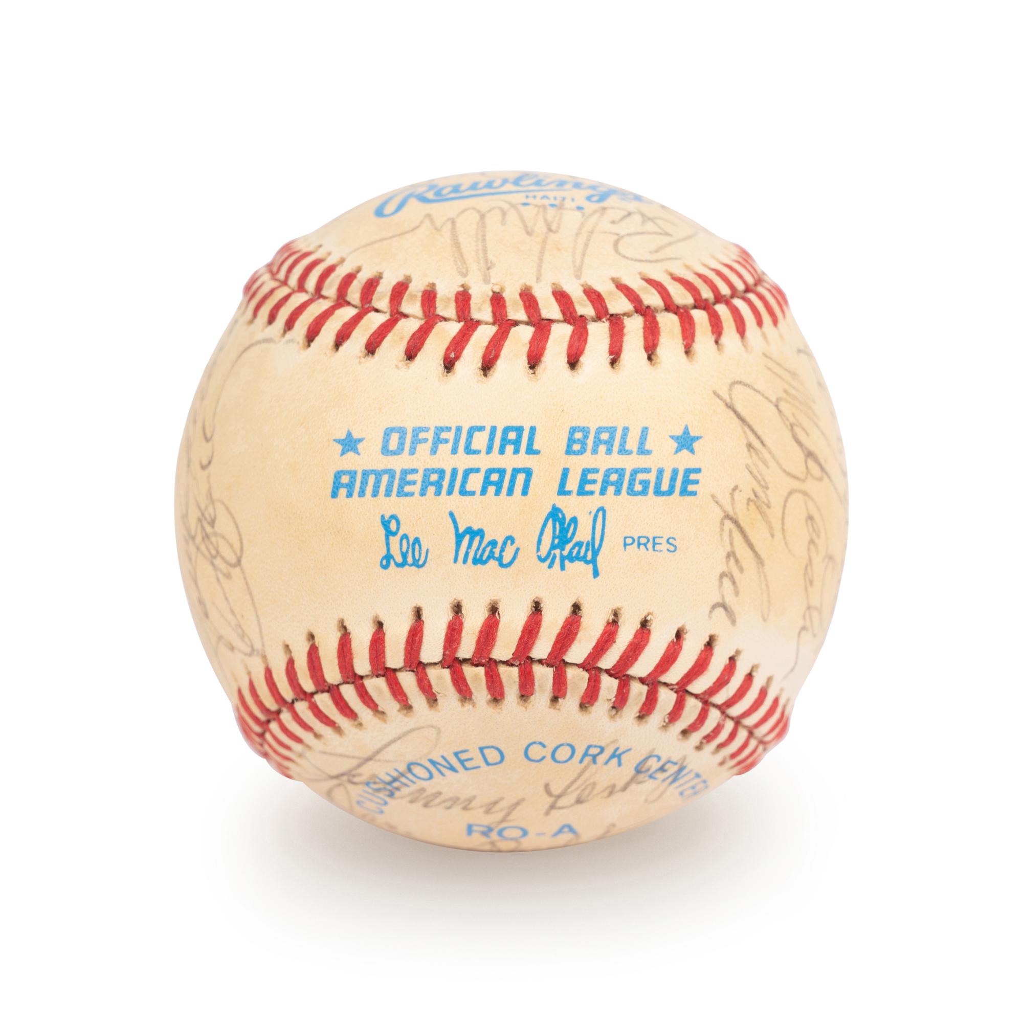 A 1983 Boston Red Sox Team Signed Autograph Baseball with 25 Signatures (Beckett Authentication Services Letter BAS Certified),