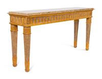 An Italian Directoire Style Parcel-Gilt Console Table — 20TH CENTURY