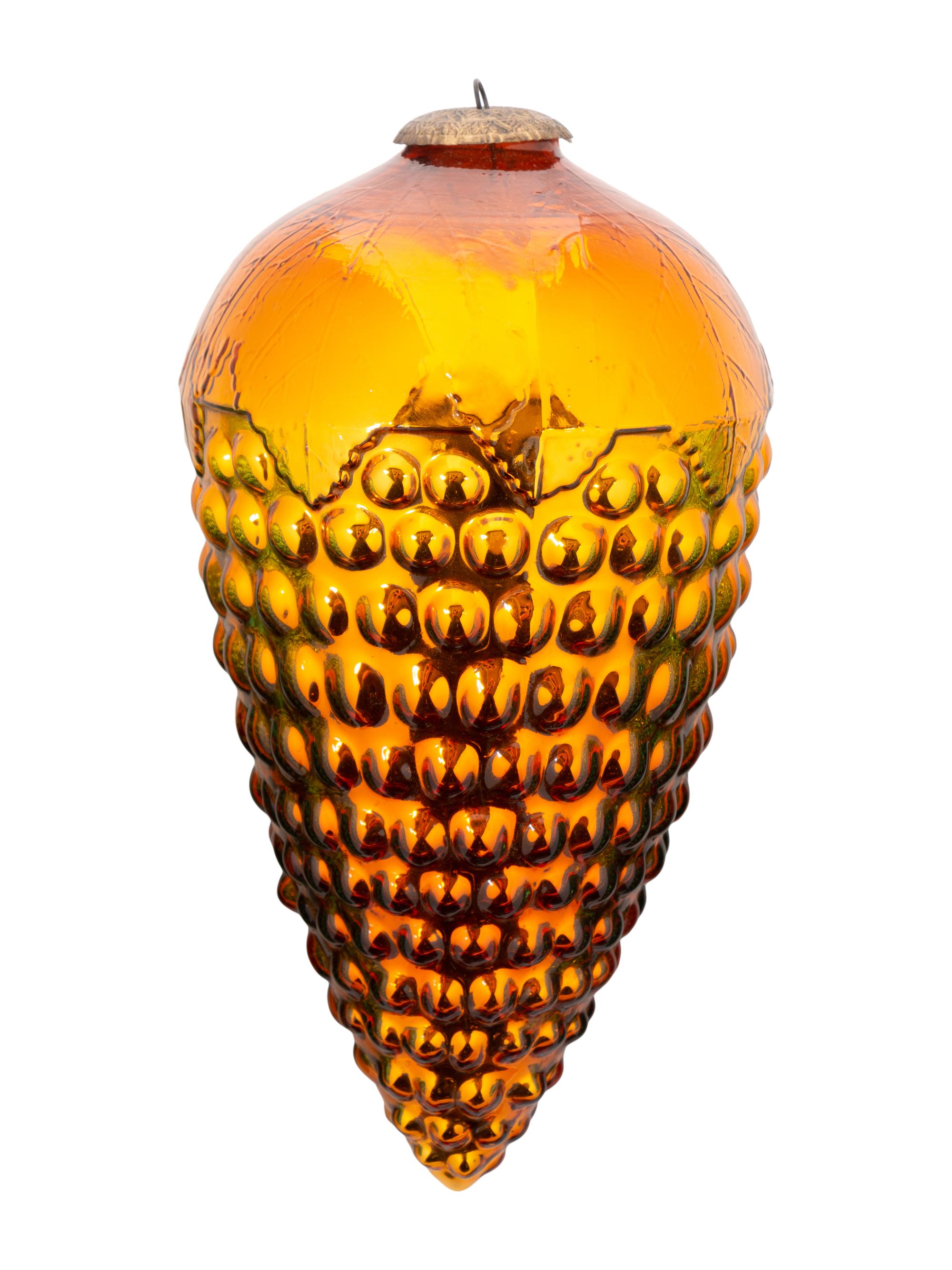 A Group of Three Large Cluster of Grapes Kugel Ornaments
