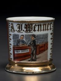 A Pawnbroker's Porcelain Occupational Shaving Mug