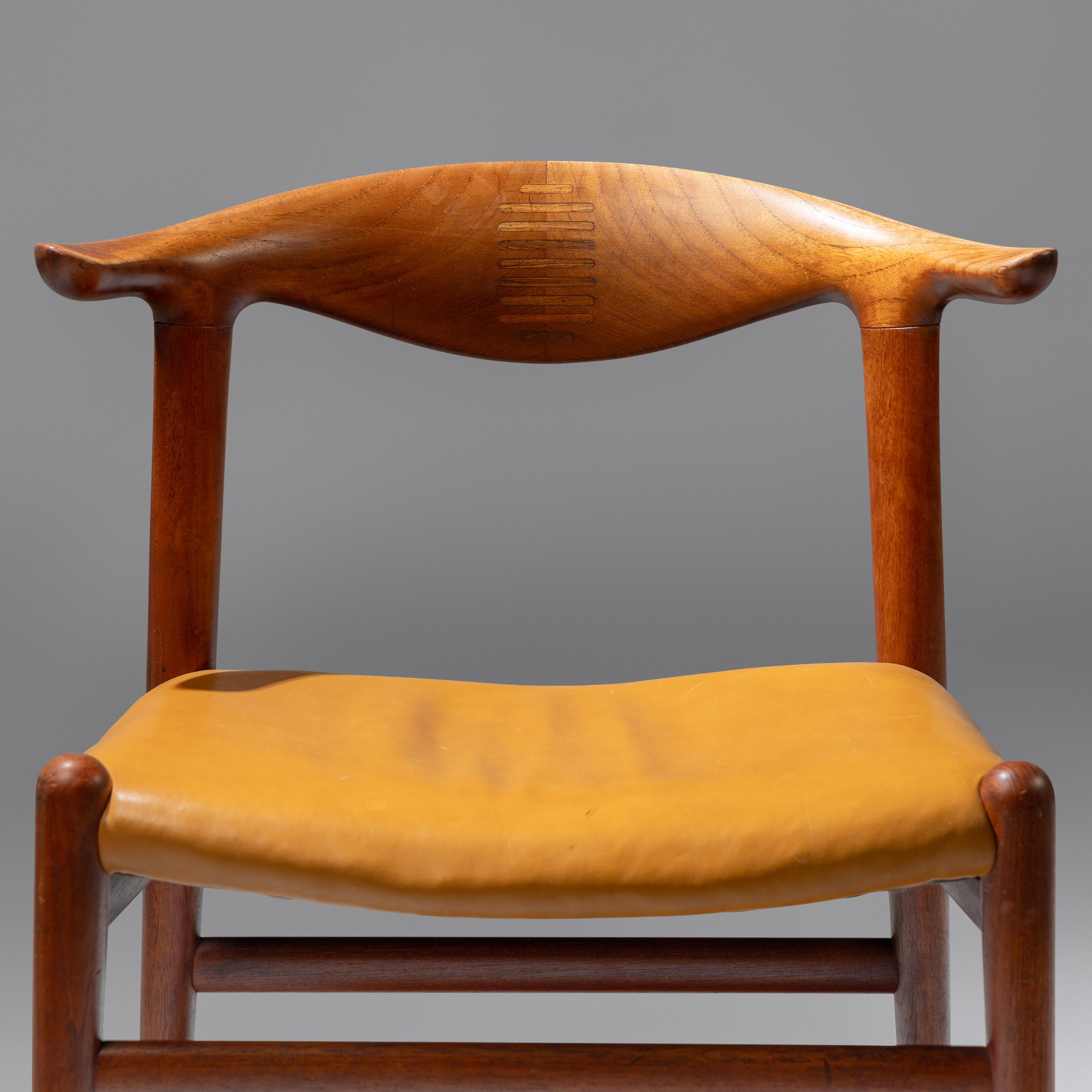 Cow-horn chairs, pair, 1952 Johannes Hansen, Denmark