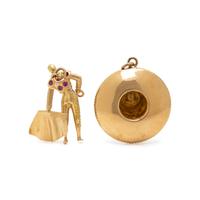 COLLECTION OF YELLOW GOLD CHARMS