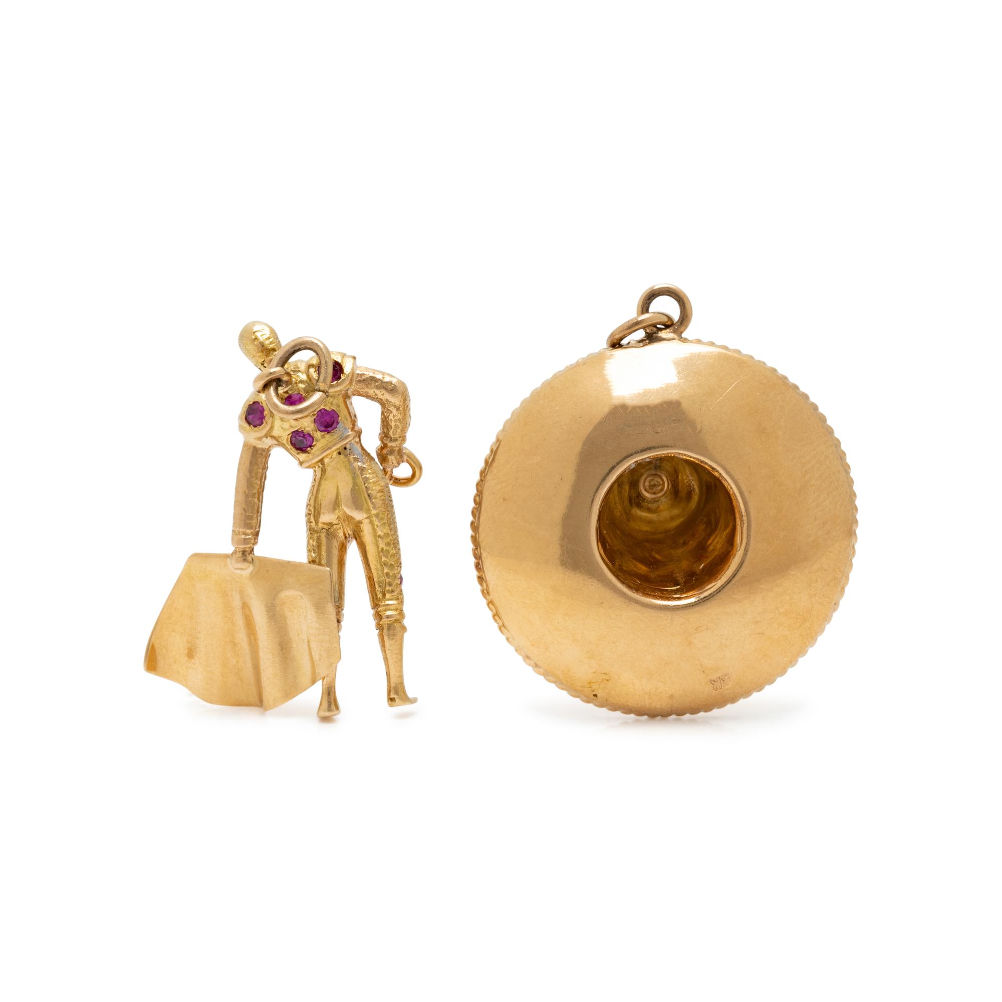 COLLECTION OF YELLOW GOLD CHARMS