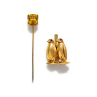 COLLECTION OF YELLOW GOLD ANIMAL JEWELRY