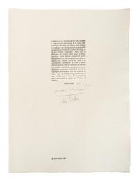 La Couleur Est Un Chemin (complete portfolio of four prints with five pages of text in French) , 1986