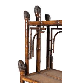 An English Bamboo and Lacquer Bookcase